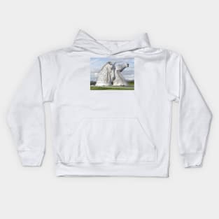 the Kelpies , Helix Park , Grangemouth  43112 Kids Hoodie